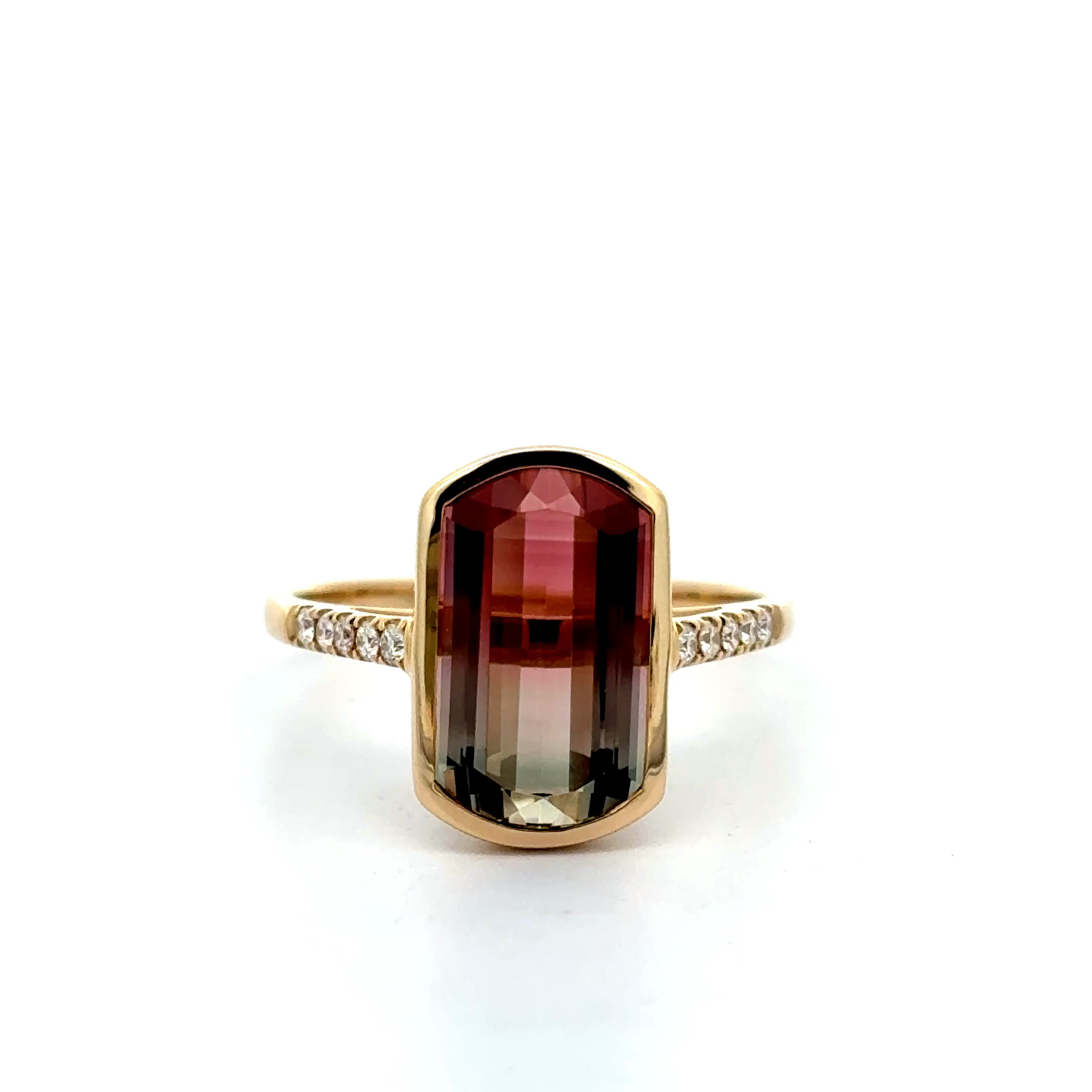 Watermelon Tourmaline Ring