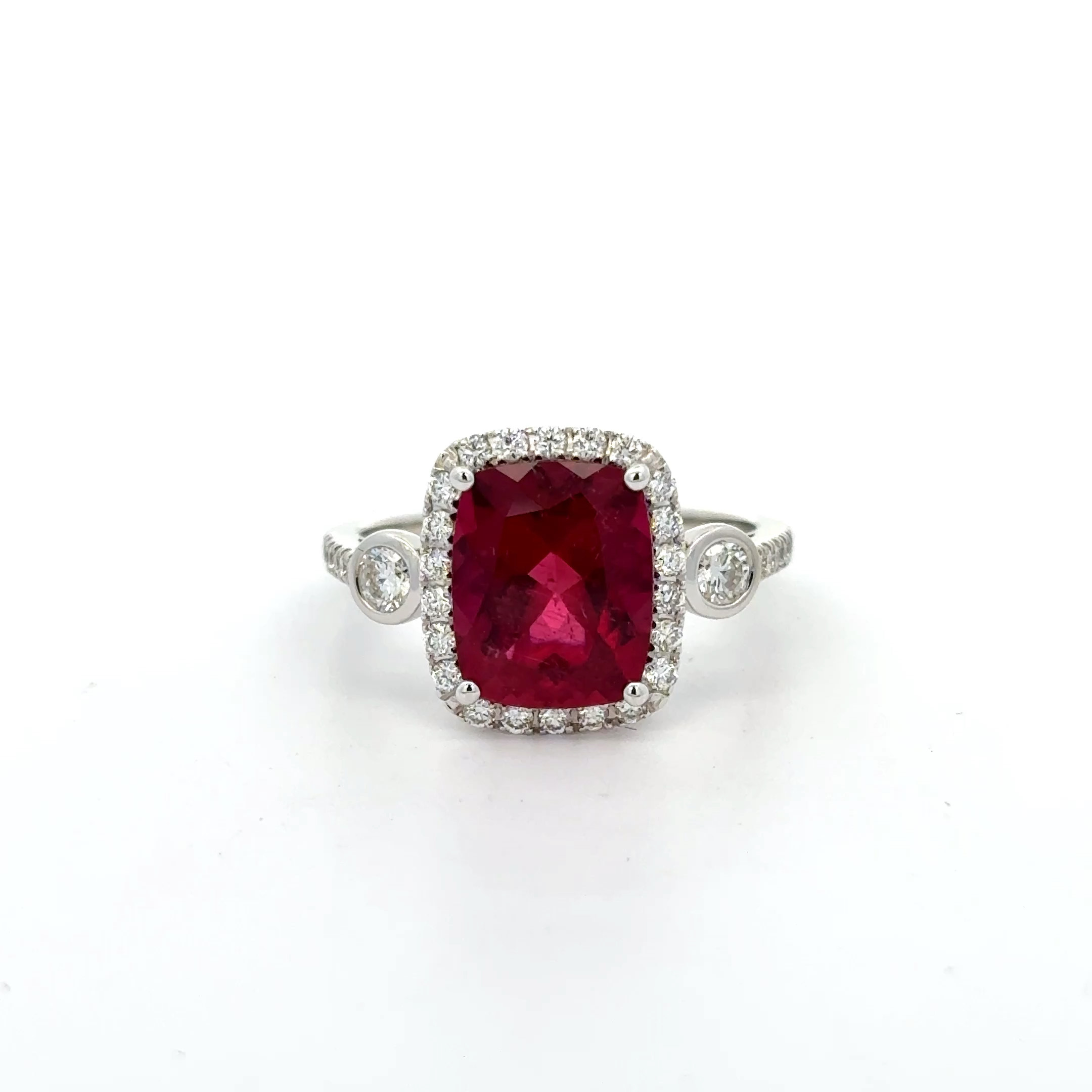 Vintage Style Rubellite Tourmaline Ring