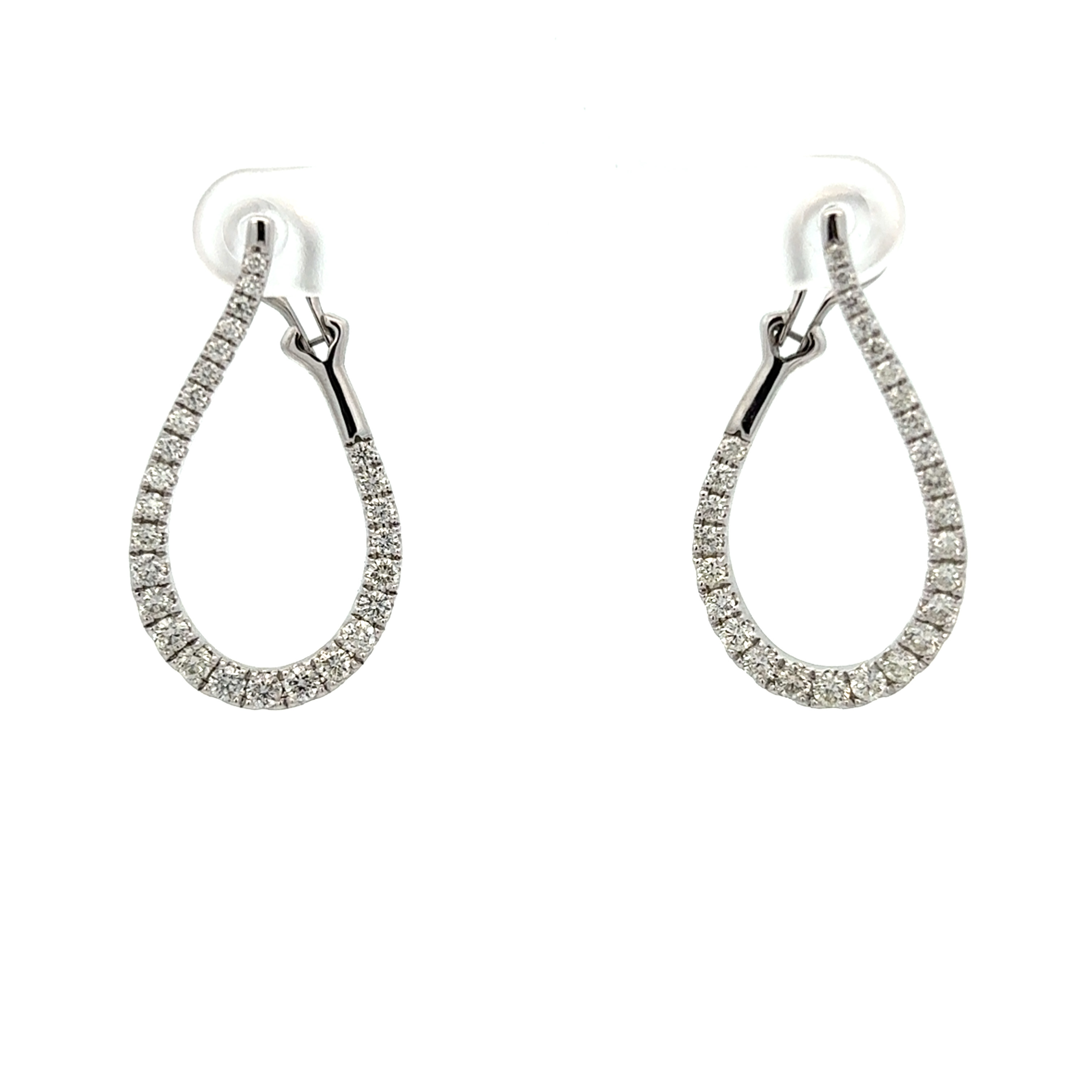 Teardrop Natural Diamond Earrings