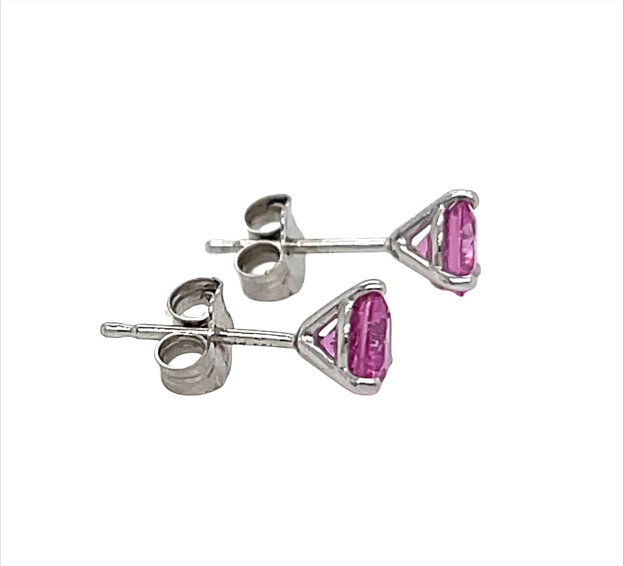 Pink Sapphire Studs