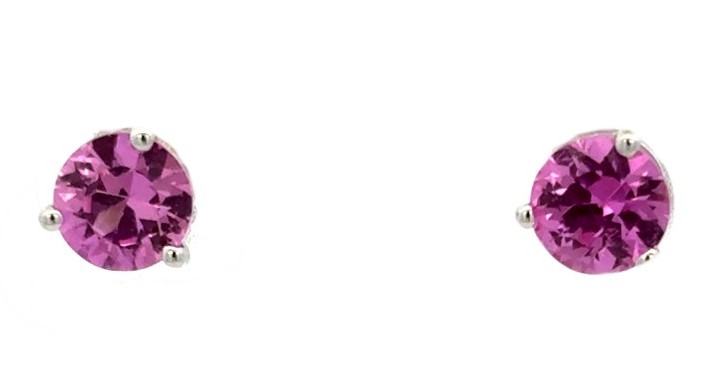 Pink Sapphire Studs